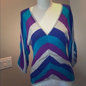 Dolman style deep  v neck top